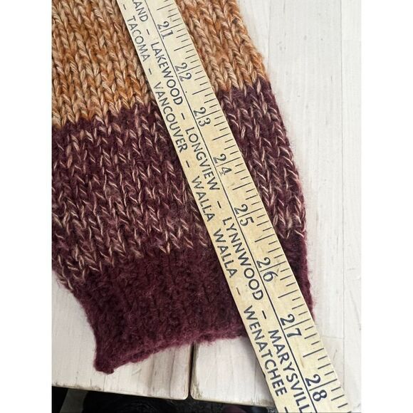 Lucky Brand Brown Ombre Dye Oversize Open Cardigan In Rust Wool Blend Size M - Picture 10 of 15